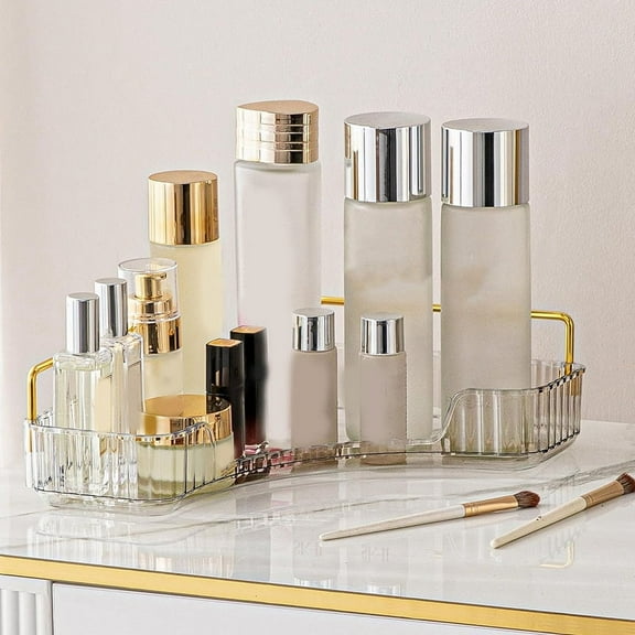 Bathroom Counter Organizer Countertop Shelf Makeup Organizer, C