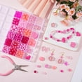 thumbnail image 4 of Opaque & Transparent Acrylic Beads Kits Mixed Shapes Hot Pink 6~23x6~29.5x5~15.5mm Hole: 1.4~3mm 541pcs/set, 4 of 6