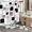 3440G-3pcs Set, variant on Grey White Stylish Geometric Lines Shower Curtain And Rug Set Modern Minimalist Style Shower Curtain Bath Mat Bathroom r Set