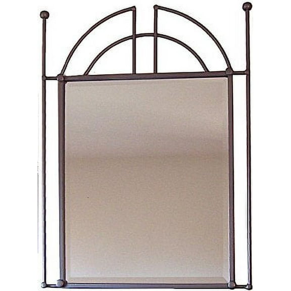 Pioneer Beveled Silver Wrought Iron Mirror