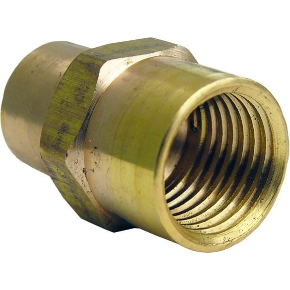 Lasco Fittings Brass Bell Reducer - 1/4 In. FPT x 1/8 In. FPT - Gold