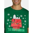 thumbnail image 4 of Snoopy Men's & Big Men's 'Tis the Season Graphic Tee with Short Sleeves, Sizes XS-3XL, 4 of 5