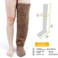 thumbnail image 4 of TMOYZQ Over Knee Fuzzy Socks Soft Warm Thigh High Plush Slipper Stockings Extra Long Leg Warmers Winter Cozy Home Sleeping Socks, 4 of 9
