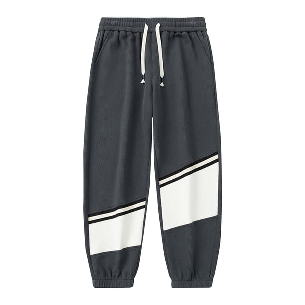 Pantalones deportivos de pana para hombre, de longitud completa, informales, lisos, con cintura elástica y bolsillo, para correr