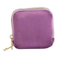 thumbnail image 3 of Estuche de viaje para joyas, bolsa de doble capa, organizador con cremallera, bolsa de almacenamiento para brazaletes, soportes para madres y collares Violeta rosa, 3 of 8