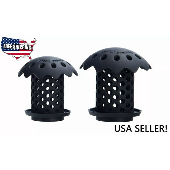 Bath Drain Hair Catcher Trap Tub Sink Combo Set Strainer Clog-Free Silicone 2Pc