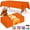 Orange, variant on Orange Plastic Table Cloth - 4 Pack 54" × 108" Rectangle Disposable Tablecloths for 6FT Tables, Table Cover for Party, Holiday & Gathering Use