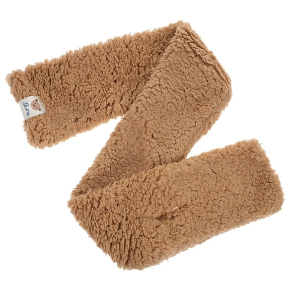Soimiss Winter Thickened Scarf Plush Khaki 1Pack