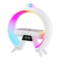 thumbnail image 4 of Reloj despertador digital con luz colorida, electrónico, reloj de escritorio, iluminación ambiental, altavoz 3 en 1 para dormitorio, mesita de noche,, 4 of 9