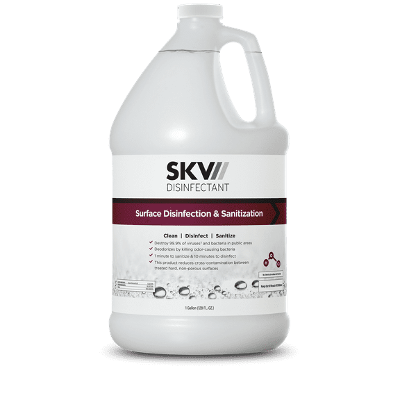SKV Surface Disinfection and Sanitization | Cleans, Deodorizes, and Disinfects, Made with Hypochlorous Acid and Destroys 99.9% of Viruses and Bacteria. 1 Gallon
