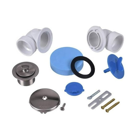 Dearborn P7225BBN Waste & Overflow Half Kit with Schedule40 PVC Uni-Lift, Brushed Nickel