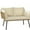 Beige & Black, variant on DWVO Loveseat Patio Wicker Sofa Outdoor Rattan Couch Furniture with Cushions & Lumbar Pillows - Outdoor Patio Furniture Set - Gray