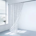 thumbnail image 4 of EGNMCR Semi Transparent Circular Patterns Shower Curtain Thick Waterproof Bathroom Curtain Liner With Reinforced Rustproof Grommet Rings Durables Heavy Duty. PEVA shower curtain, 4 of 8