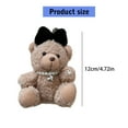 thumbnail image 3 of Comforting Stuffed Keyrings Plush Bowknot Decorated Bear Key Rings Plush Keychain Pendant for Bag Phone Wallet, 3 of 8