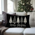 thumbnail image 3 of Merry Christmas Throw Pillow Cover 12x20 Inch Black and White Modern Farmhouse Christmas Tree Decorations Outdoor Xmas Winter Holiday Decorative Lumbar Pillow Case for Sofa Couch Home Decor, 3 of 6