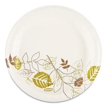 Pathways Soak-proof Shield Mediumweight Paper Plates, Wisesize, 8.5" Dia, Green/burgundy, 125/pack