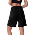 thumbnail image 4 of RYRJJ Womens Cotton Sweat Shorts Casual Summer Loose Athletic Short Pants Drawstring Waist Lounge Running Yoga Shorts with Pockets(Black,S), 4 of 7