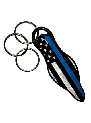 Blue Instrument Specialties Plastic Clip On Advertising Keychain