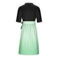 thumbnail image 5 of Efsteb Womens Summer Midi Dresses Vintage Gradient Summer Dress with Short Sleeves Round Neck Casual Work Elegant Dresses (Green,XXL), 5 of 6