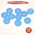 thumbnail image 4 of Uxcell Sewing Buttons [10pcs] - 0.5 Inch/ 12.5mm 20L Resin Round Flat 4-Hole Craft Replacement Buttons for Coats & Sewing Clothing & DIY - [Sky Blue], 4 of 6