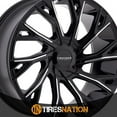thumbnail image 4 of 20x9 Cruiser Alloy 925MB Cutter Blk Machine Wheel 5x115/5x5.5 (15mm), 4 of 5