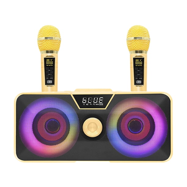 Máquina De Karaoke Portátil Para Niños – Altavoz Inalámbrico Con 2 Micrófonos, Bluetooth 5.3, 5W, Para Fiestas Y Exteriores