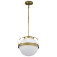 thumbnail image 6 of Nuvo Lighting Lakeshore 1 Light Medium Pendant - Natural Brass Finish - White Opal Glass - Natural Brass, 6 of 16