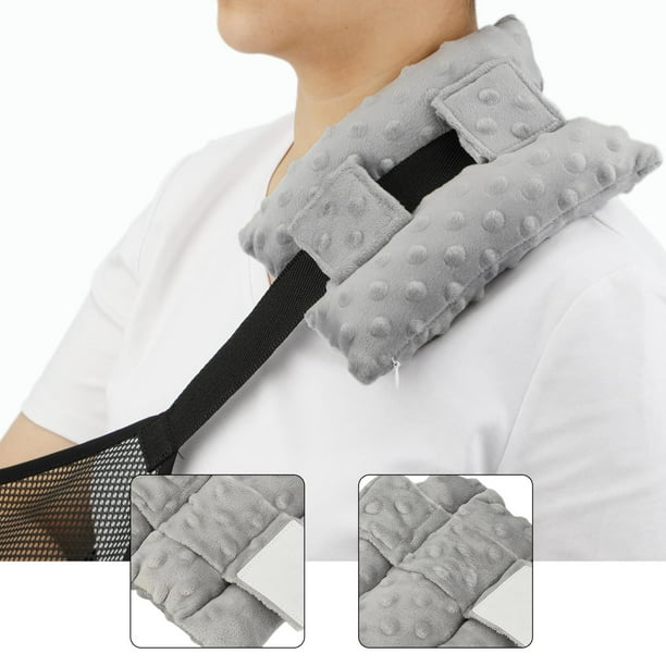 Cojín de correa para cabestrillo de brazo, almohadilla de correa para brazo, acolchado, ligero, para lesiones de codo y muñeca, para adultos unisex, Gris claro