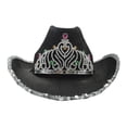thumbnail image 4 of Party Sombreros Mujer Sombrero de Vaquero Halloween festivo decoraciones juegos de rol,negro Colcomx Sombrero de vaquero, 4 of 8