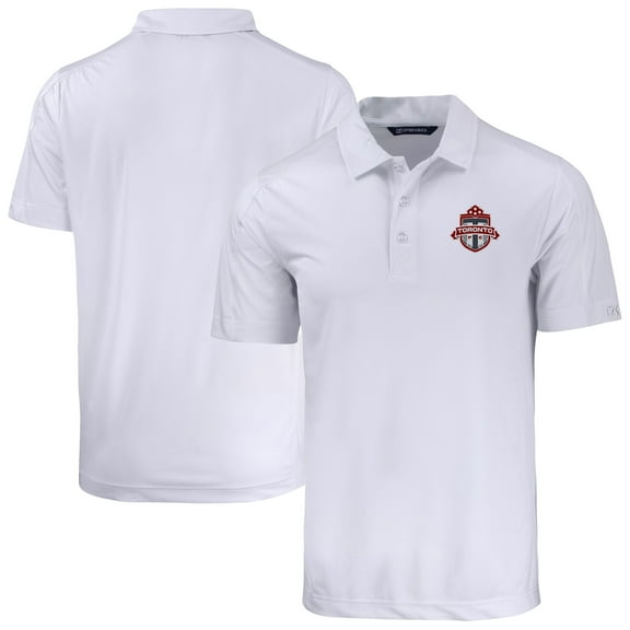 Men's-Cutter & Buck  White Toronto FC Prospect Eco Textured Stretch Recycled Polo