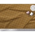 thumbnail image 3 of Soimoi Yellow Poly Georgette Fabric Wild Animal Skin Small Printed Fabric 1 Yard 42 Inch Wide, 3 of 3