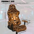 thumbnail image 7 of Xoenoiee Brown Leopard Print Stretchable Gaming Chair Cover, Washable Anti-Scratch Slipcover with Armrest Protection, Cat Scratch Proof for Office and Computer Chairs, 7 of 7