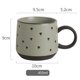 thumbnail image 2 of Taza de desayuno de gran capacidad con diseño de corazón pequeño de gres, taza for el hogar, café, avena, 2 of 6
