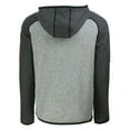 thumbnail image 3 of Men's Cutter & Buck  Heather Gray/Heather Charcoal San Francisco 49ers Throwback Mainsail Sweater-Knit Full-Zip Hoodie, 3 of 3
