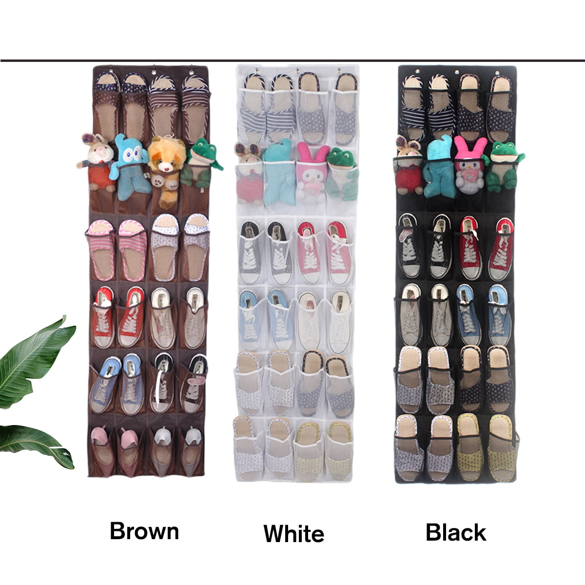 24 Pockets Over Door Hanging Bag Box Shoe Rack Hanger