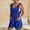 Blue, variant on SHIXIAOO Women's Tie Shoulder Overall Shorts Neck Romper Jumpsuit with Pocket Jean Womens Fashion Winter Coats