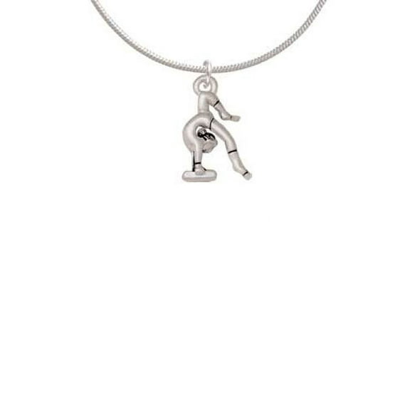 Small Gymnast Balance Beam Charm Necklace, 18" 2" Extender