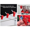 thumbnail image 3 of 100 Rojo Candado Gancho Exhibidor,1 Llave Magnética Plateado, 3 of 5