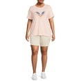 thumbnail image 3 of Just My Size Women's Plus Elastic Waist Stretch Bermuda Shorts, 3 of 6