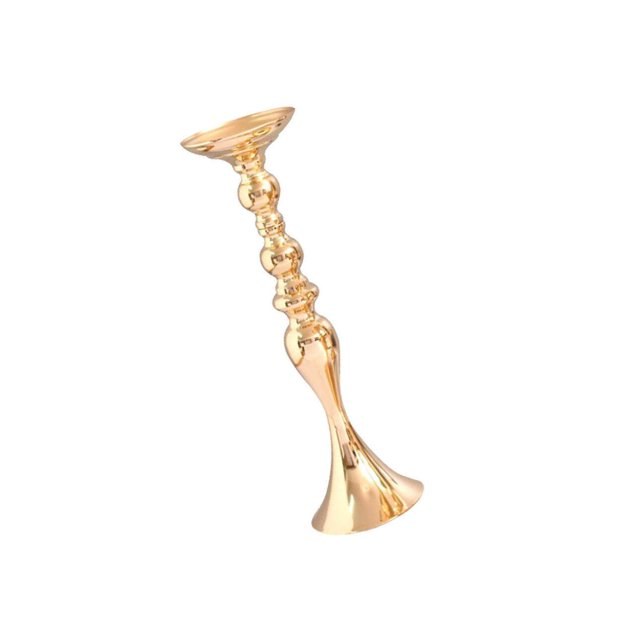 facefd Long Stand Metal Candle Tea Light Holder Candlestick Flower Vase Gold-L