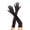 Black, variant on Extra long satin gloves 452-BLACK