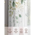 thumbnail image 5 of Eucalyptus Leaf Sheer Curtains 96 Inch Length 2 Panels Set, Weeping Green Botanical Summer Voile Window Treatment Semi Sheer Long Curtains Drapes for Bedroom/Living Room/Kitchen 52"x96"x2, 5 of 7