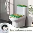 thumbnail image 4 of HELLHERO Clover Lucky Hat Design Soft Polyester Fabric Lid Cover Set for Toilet, Washable and Reusable Machine Washable Toilet Lid Dust Cover Set, 4 of 8