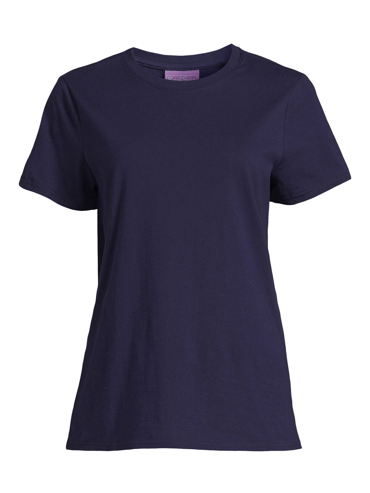 RealSize Women's Crewneck Tee with Short Sleeves, Sizes XS-XXXL