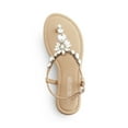 thumbnail image 3 of DREAM PAIRS Flat Sandals for Women Dressy Rhinestone T-Strap Thong Flat Sandals  for Summers Dress Beach, 3 of 5