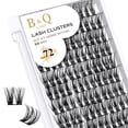thumbnail image 1 of Lash Clusters B01 D Curl 0.472 in B&Q LASH Pestañas individuales naturales Extensiones de grupos de pestañas individuales Cluster DIY en casa Extensiones de pestañas DIY 72 grupos de pestañas CD Curl, 1 of 4