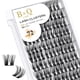 thumbnail image 1 of Lash Clusters B02 D Curl 0.630 in Extensiones de pestañas DIY 72 grupos de pestañas B&Q LASH Mega Volumen Pestañas individuales Extensiones de grupos de pestañas Wispy Individual Lashes Cluster DIY en, 1 of 4