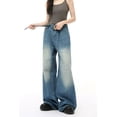 thumbnail image 3 of Womens Wide Leg High Waisted Denim Jeans with Pockets Casual Loose Fit Trousers for Everyday Wear Durable Comfortable, 3 of 6