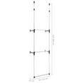 thumbnail image 2 of vidaXL Telescopic Wardrobe System with Rods Aluminium, 2 of 5