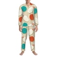 thumbnail image 3 of Fotbe Vintage Bowling Pijama de Hombre con Estampado de Manga Larga, Conjunto de 2 Piezas, Ropa de Dormir Suave y Cómoda con Bolsillos-Small, 3 of 7